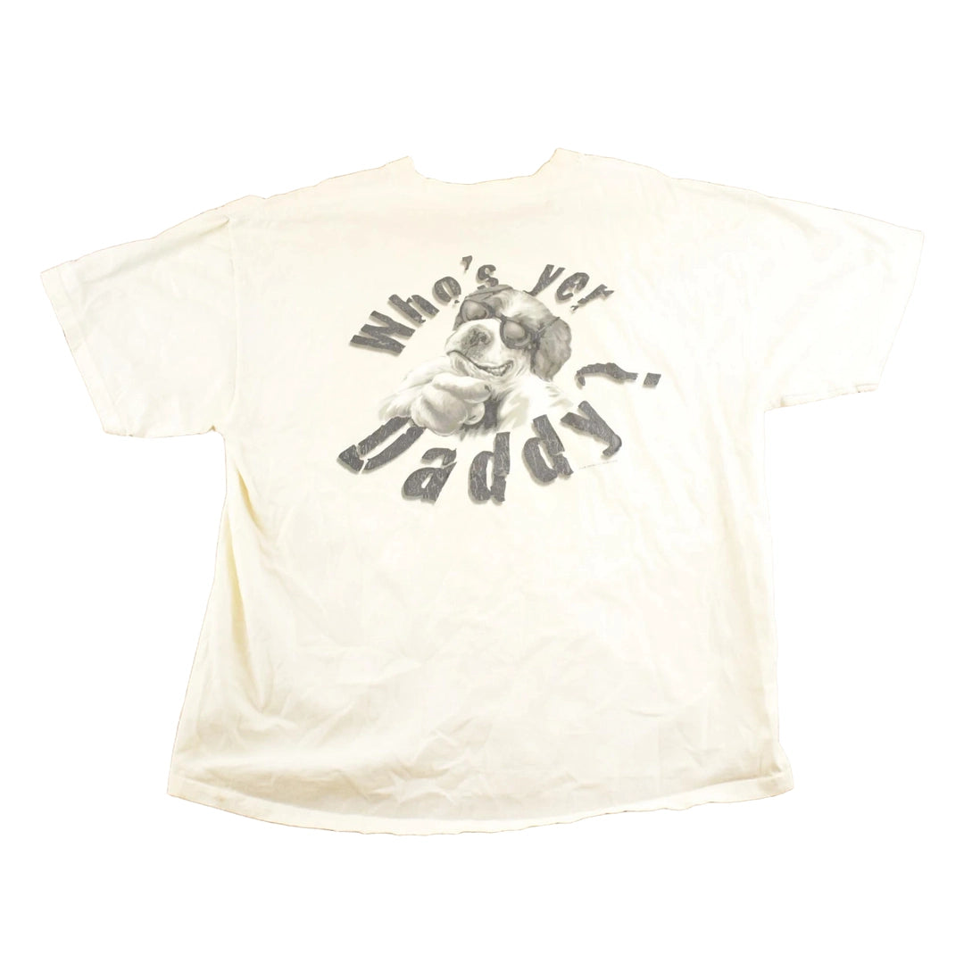 Vintage 1990's Who's Yer Daddy Big Dogs Souvenir Travel T-Shirt Mens L
