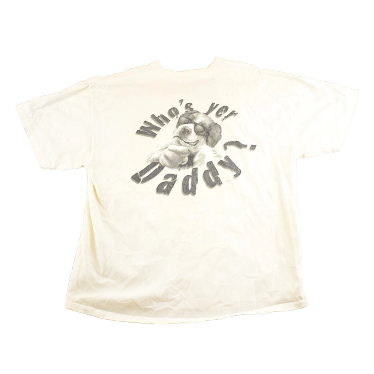 Vintage 1990's Who's Yer Daddy Big Dogs Souvenir Travel T-Shirt Mens L