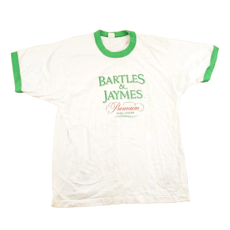 Vintage 1980's Bartles Jaymes Wine Cooler Souvenir Ringer T-Shirt Mens S