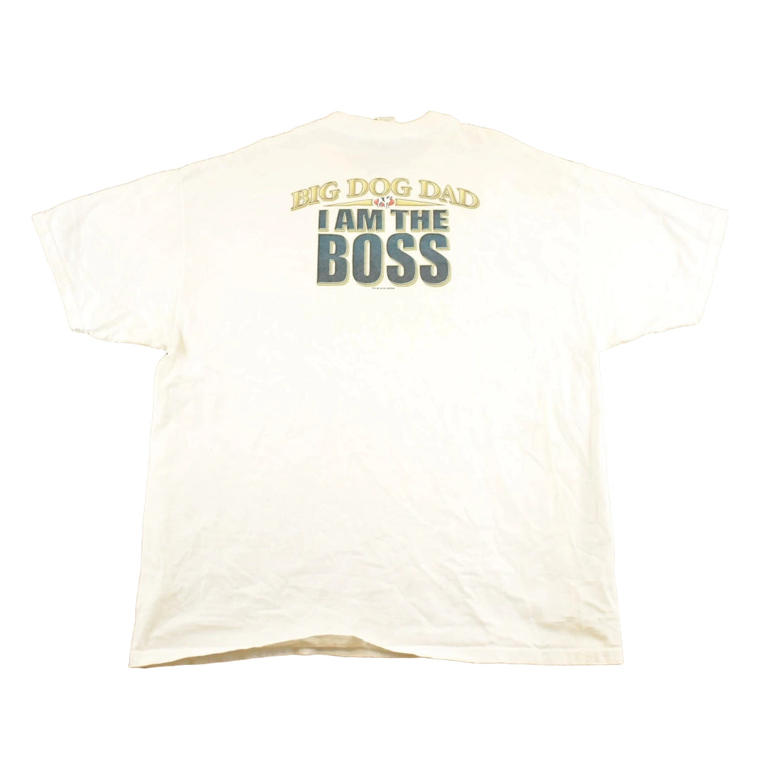 Vintage 1990's Big Dogs I Am The Boss Souvenir Travel T-Shirt Mens XL