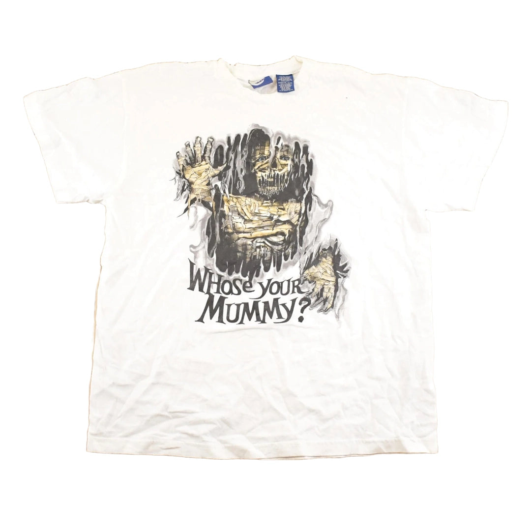 Vintage 1990's Who's Your Mummy Souvenir Scary T-Shirt Mens XL