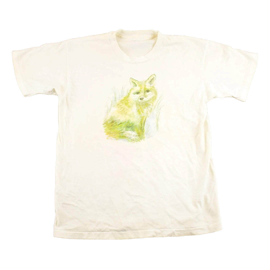 Vintage 1990's Fox Drawing Souvenir Travel T-Shirt Mens M
