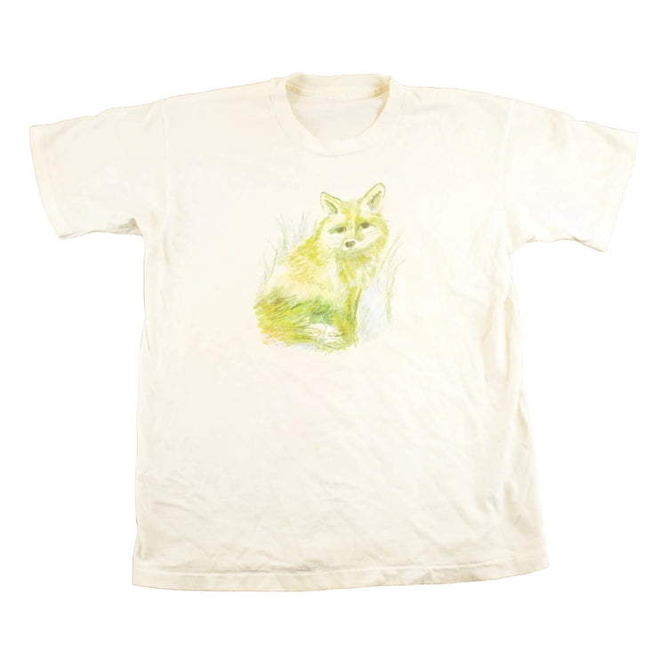 Vintage 1990's Fox Drawing Souvenir Travel T-Shirt Mens M