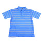 Vintage 1970s Tournament Striped Quarter Button Shirt Men's M
