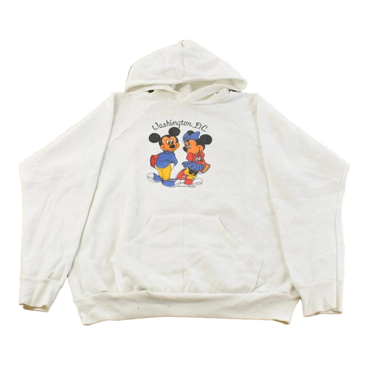 Vintage 1980s Mickey Mouse Walt Disney Graphic Raglan Hoodie Men's M