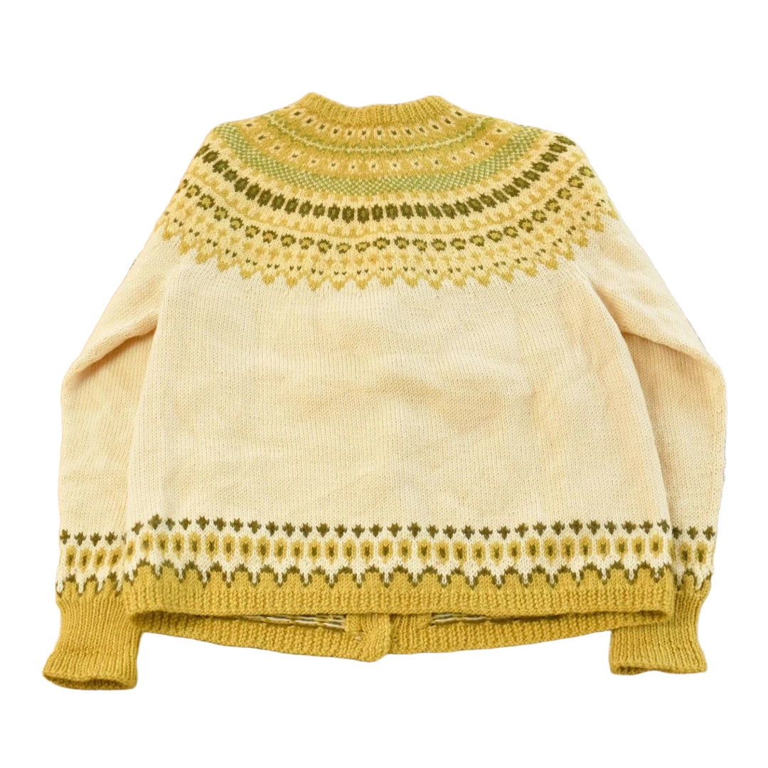 Vintage 1980s Sundt Hand Knit Wool Cardigan Sweater Women's M