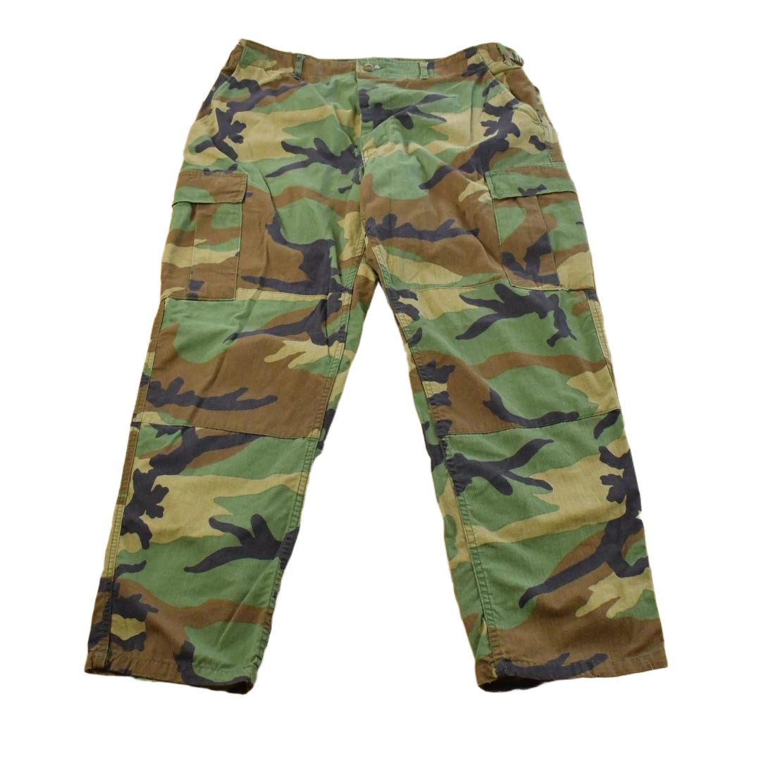 Vintage 2000s Army Military Woodland Camo Cargo Pants Men's Large