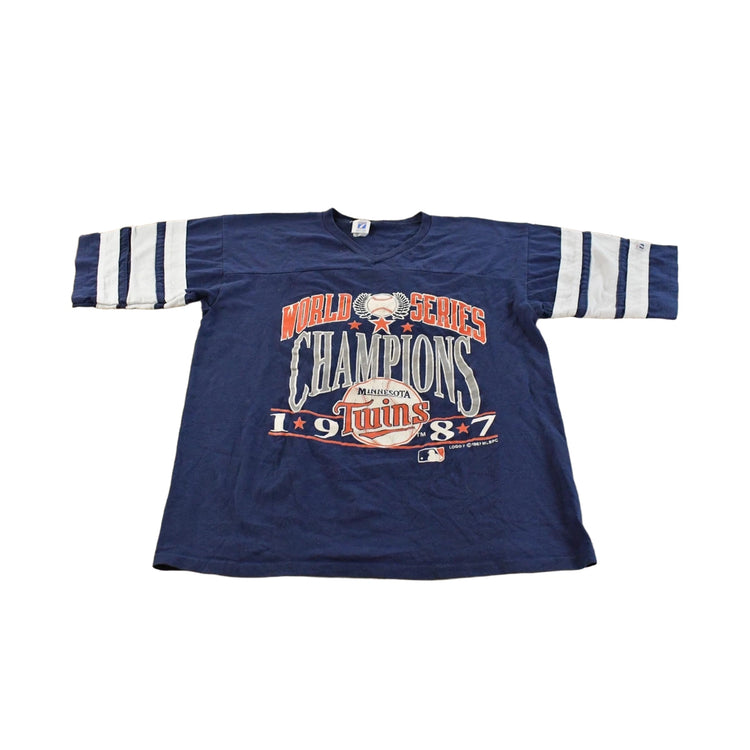 Vintage 1987 Minnesota Twins World Series Champions MLB T-Shirt Men's L