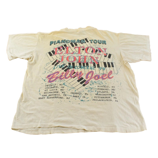 Vintage 1994 Billy Joel & Elton John Face to Face Tour Band T-Shirt Men's XL