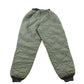 Vintage 1980s Quilted Green Military Liner Puffer Pants Men's XS
