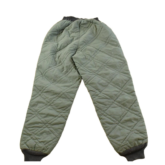 Vintage 1980s Quilted Green Military Liner Puffer Pants Men's XS