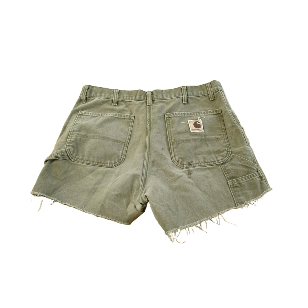 Vintage 2000s Carhartt Distressed Canvas Cutoff Shorts Men's 34