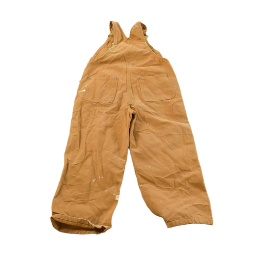Vintage 2000s Carhartt Beige Double Knee Canvas Overalls Youth Size 6