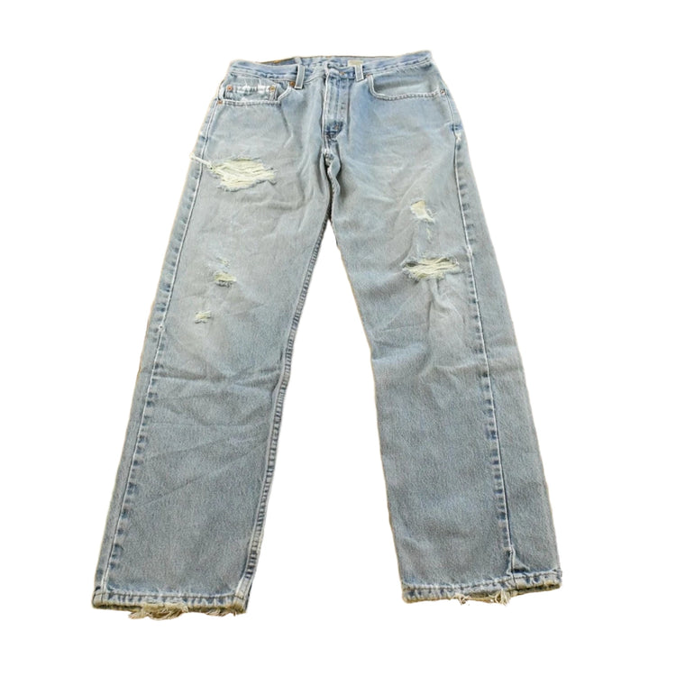 Vintage 1990s Levi's 505 Regular Straight Fit Denim Blue Jeans Men's 32 x 29