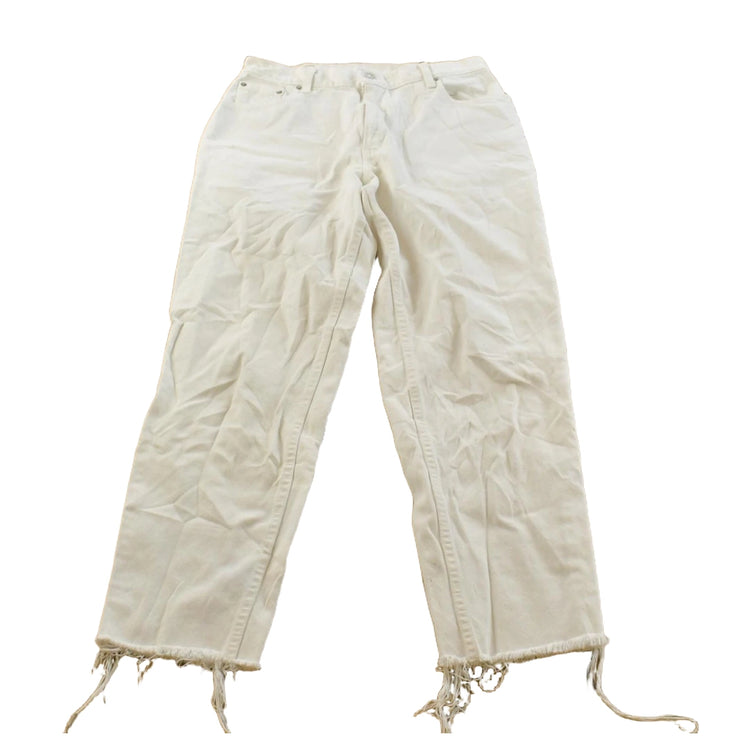 Vintage 1990s Levi's 550 Relaxed Fit Tapered Leg Denim White Jeans Women's 22 x 24.5