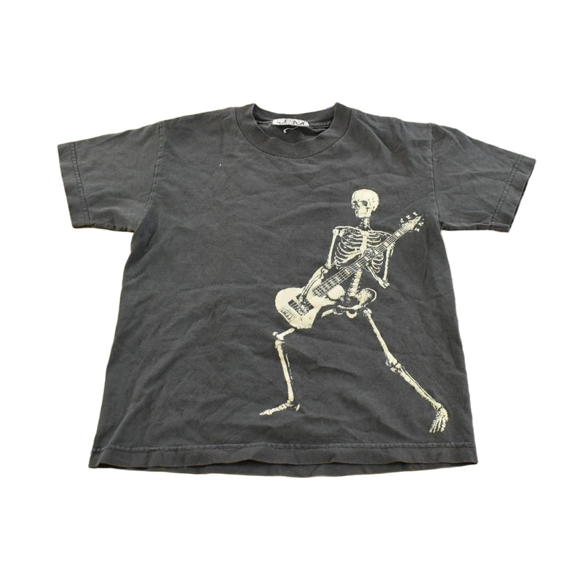 Vintage 1990's Skeleton Guitar T-Shirt Youth M