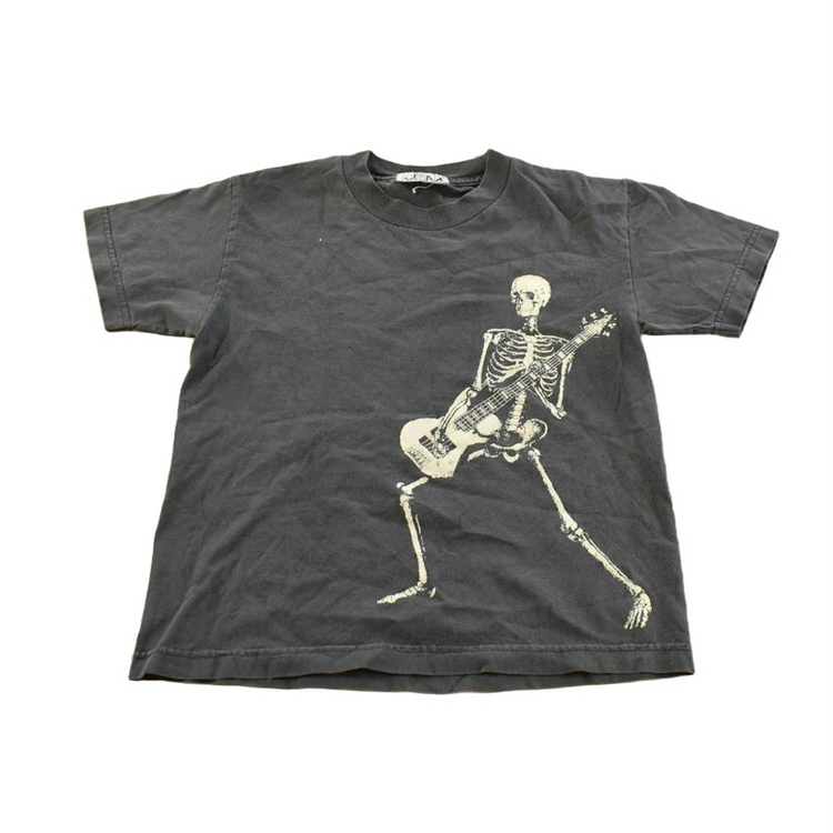 Vintage 1990's Skeleton Guitar T-Shirt Youth M