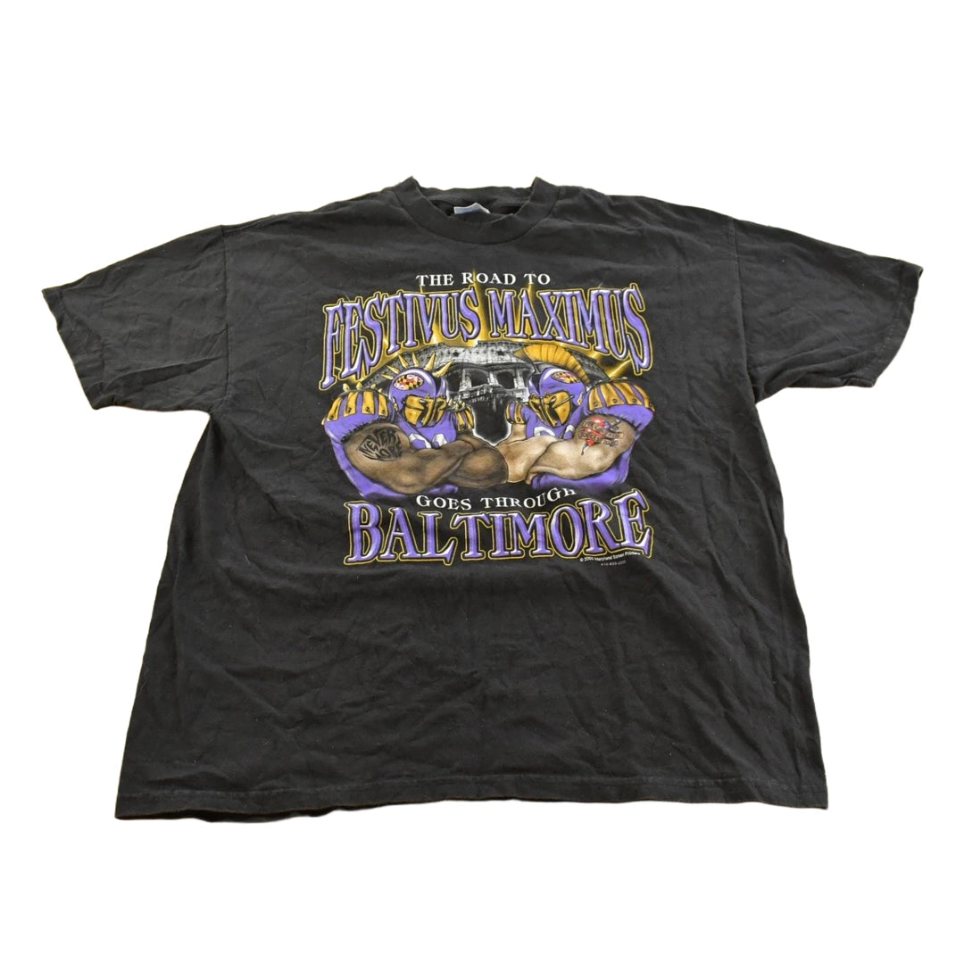 Vintage 1990s Baltimore Ravens NFL Graphic T-Shirt Men's XL