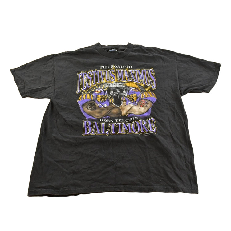 Vintage 1990s Baltimore Ravens NFL Graphic T-Shirt Men's XL