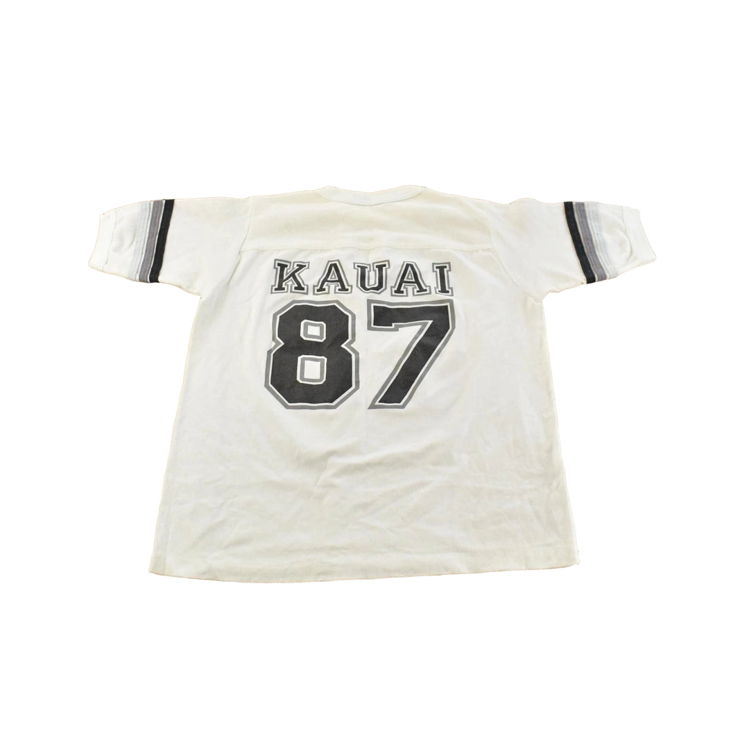 Vintage 1980s Kauai Hawaii Football Graphic T-Shirt Men's S