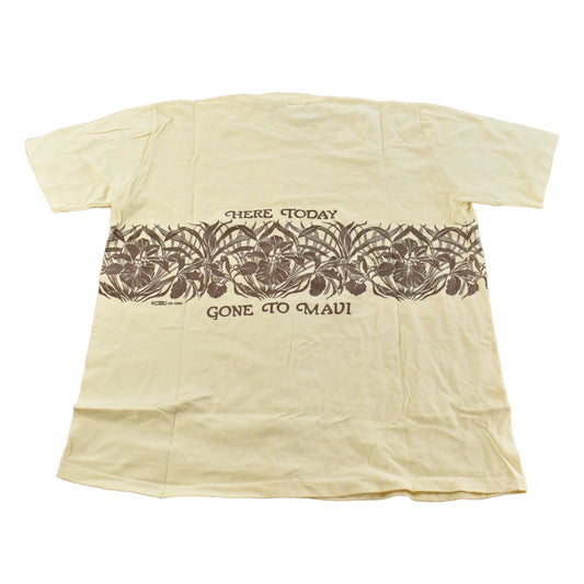 Vintage 1980s Maui Hawaii Graphic Souvenir T-Shirt Men's XL