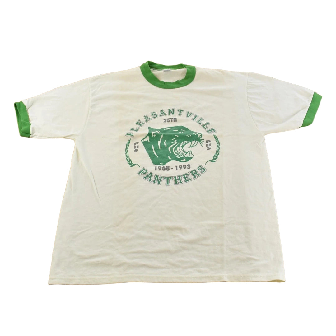 Vintage 1990s Pleasantville Panthers Collegiate Ringer T-Shirt Men's XL