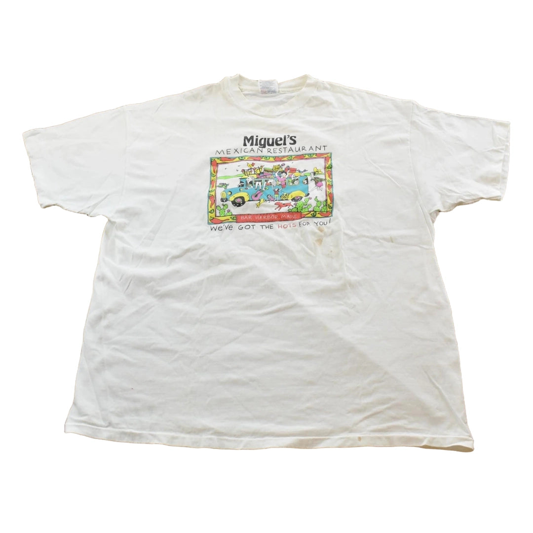 Vintage 1990s Miguels Mexican Restaurant Souvenir T-Shirt Men's 2XL