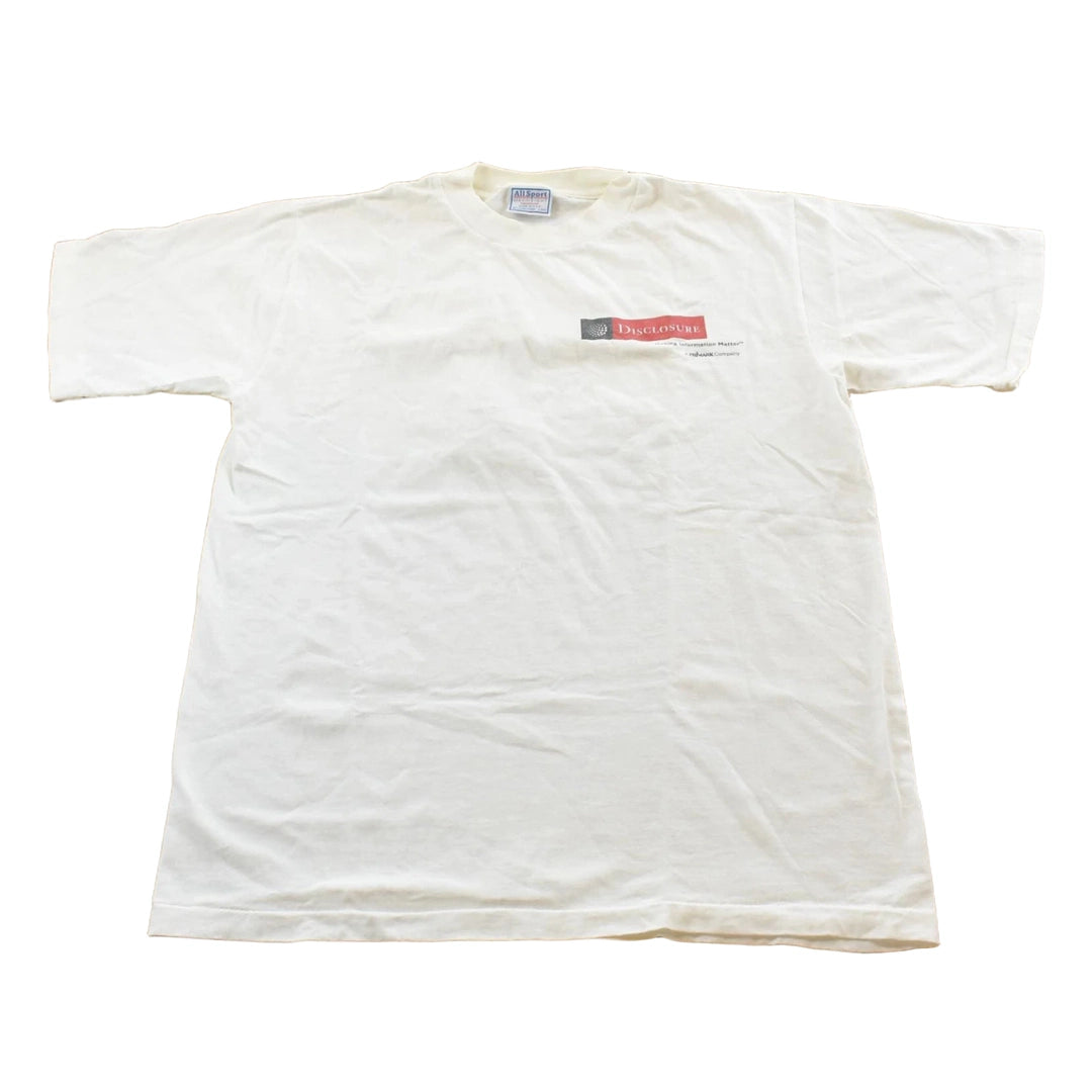 Vintage 1990s Disclosure Tech Graphic T-Shirt Men's L