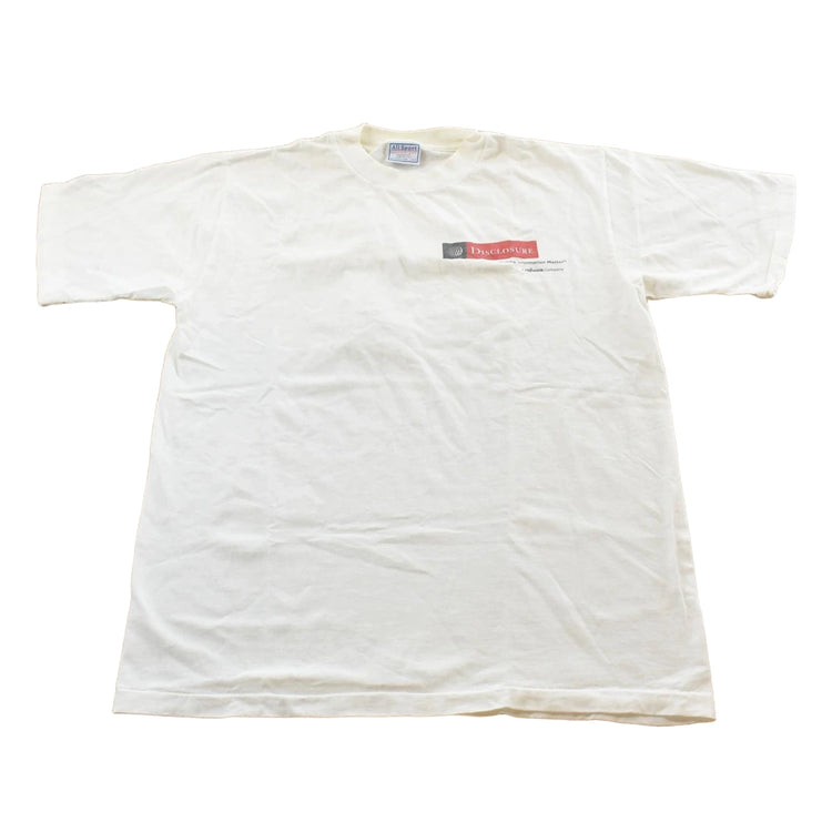 Vintage 1990s Disclosure Tech Graphic T-Shirt Men's L