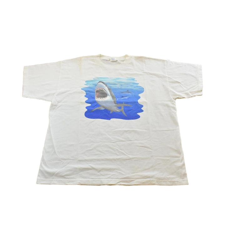 Vintage 1990s Great White Shark T-Shirt Men's 2XL