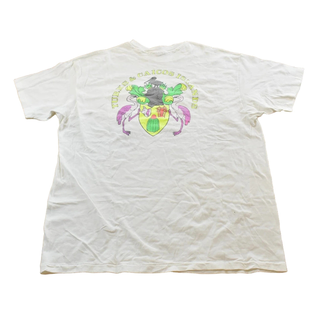 Vintage 1990s Turks & Caicos Souvenir T-Shirt Men's 2XL