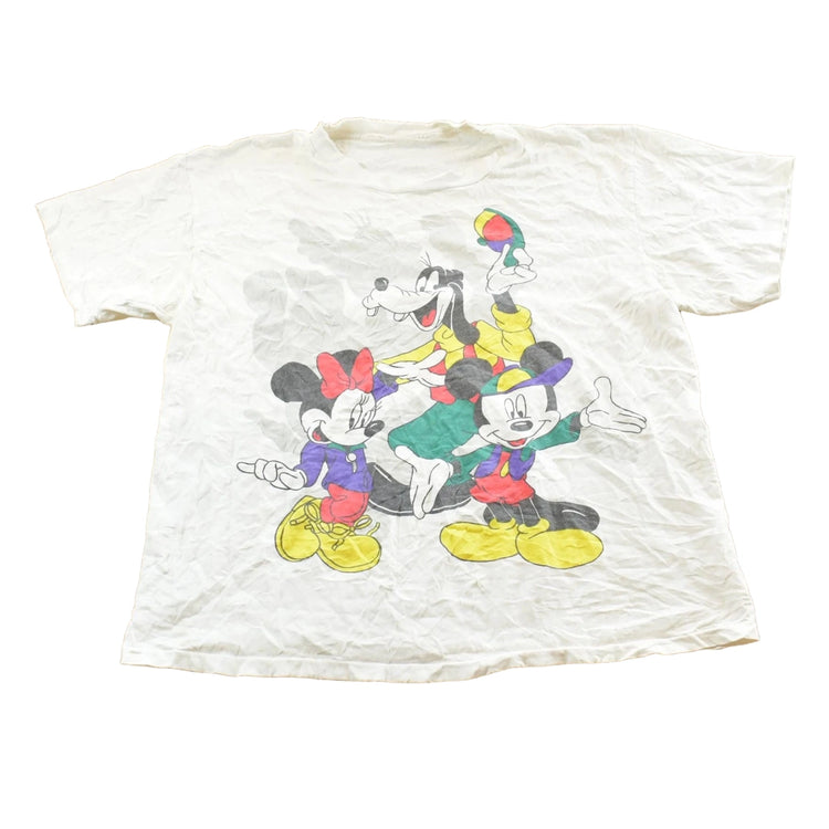 Vintage 1990s Disney Mickey Mouse Minnie Goofy T-Shirt Men's Large