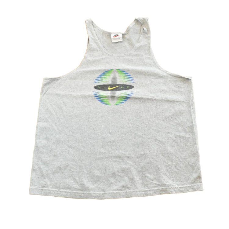 Vintage 1990s Nike Graphic Tank Top Shirt Mens L