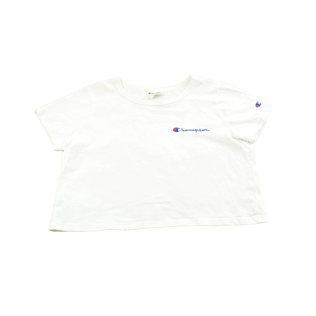 Vintage 2000s Champion Spellout T-Shirt Women's Cropped L
