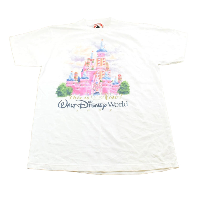 Vintage 1997 Disney World Now and Then 25th Anniversary T-Shirt Men's Medium