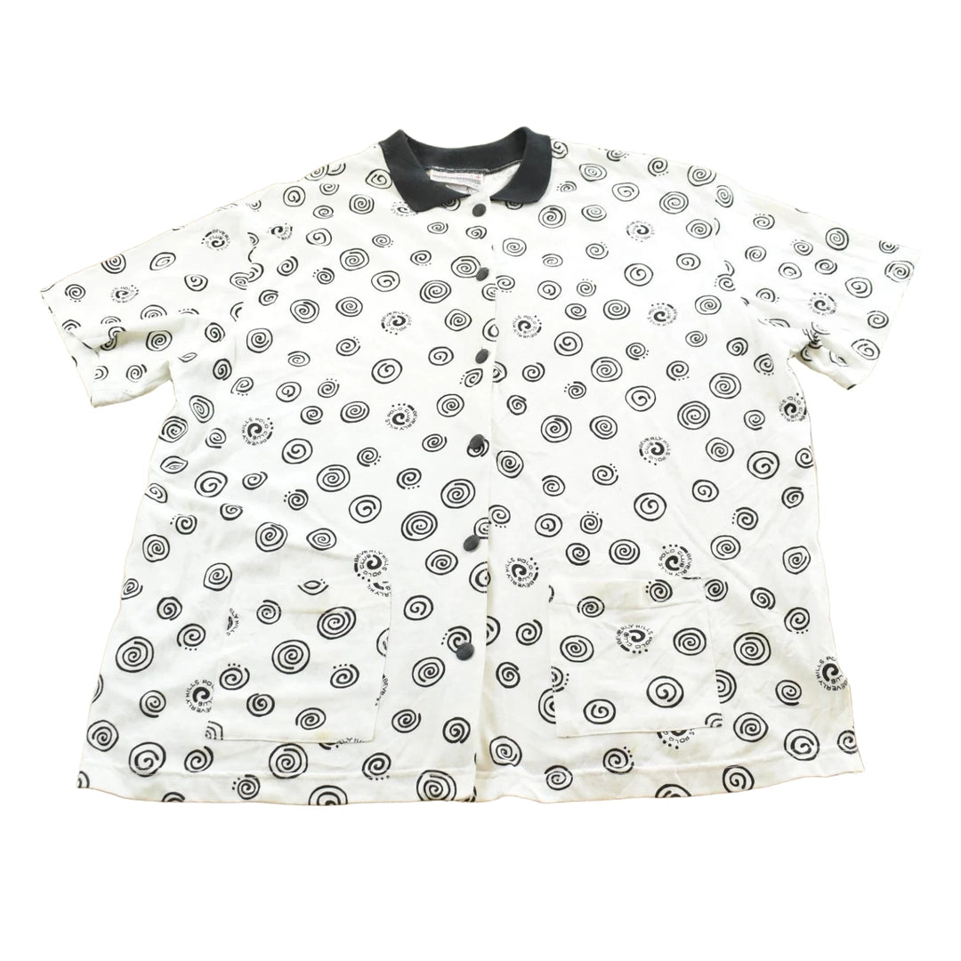 Vintage 1980s Beverly Hills Polo Club Button Up Short Sleeve Shirt Mens 3XL