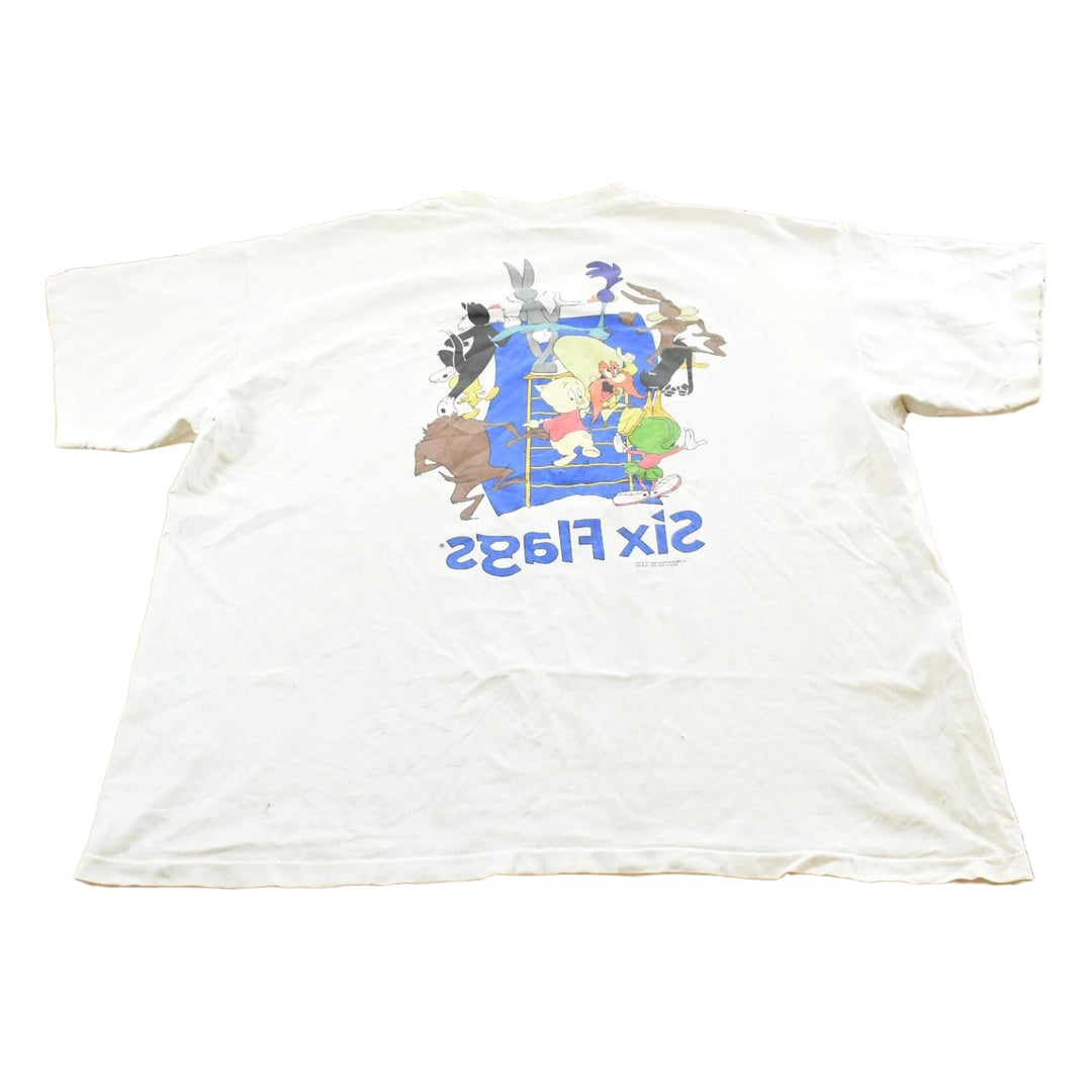 Vintage 1995 Looney Tunes Six Flags Graphic T Shirt Mens 2XL