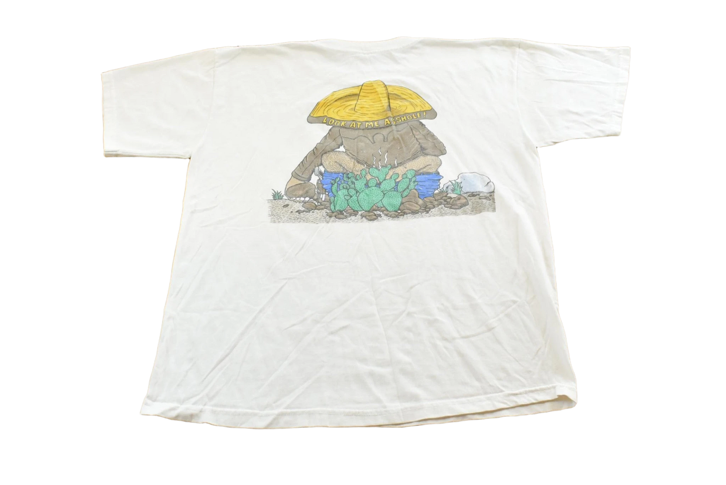 Vintage 1990s Piedras Negras Mexico Shit Happens Funny Travel T-Shirt Mens L