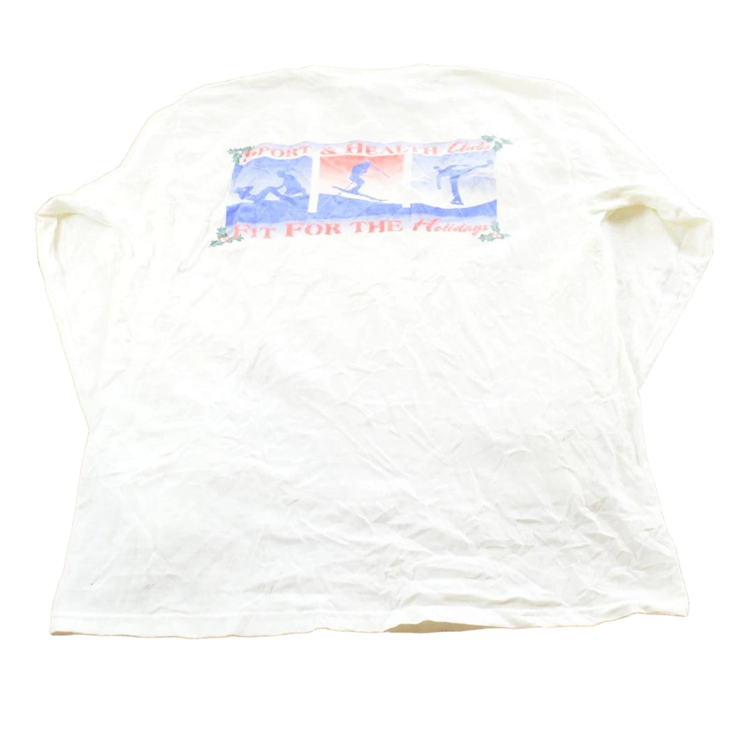 Vintage Y2K Sport & Health Clubs Long Sleeved T-Shirt Mens M