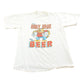 Vintage 1980s Funny Only Here for Beer Graphic T-Shirt Mens M