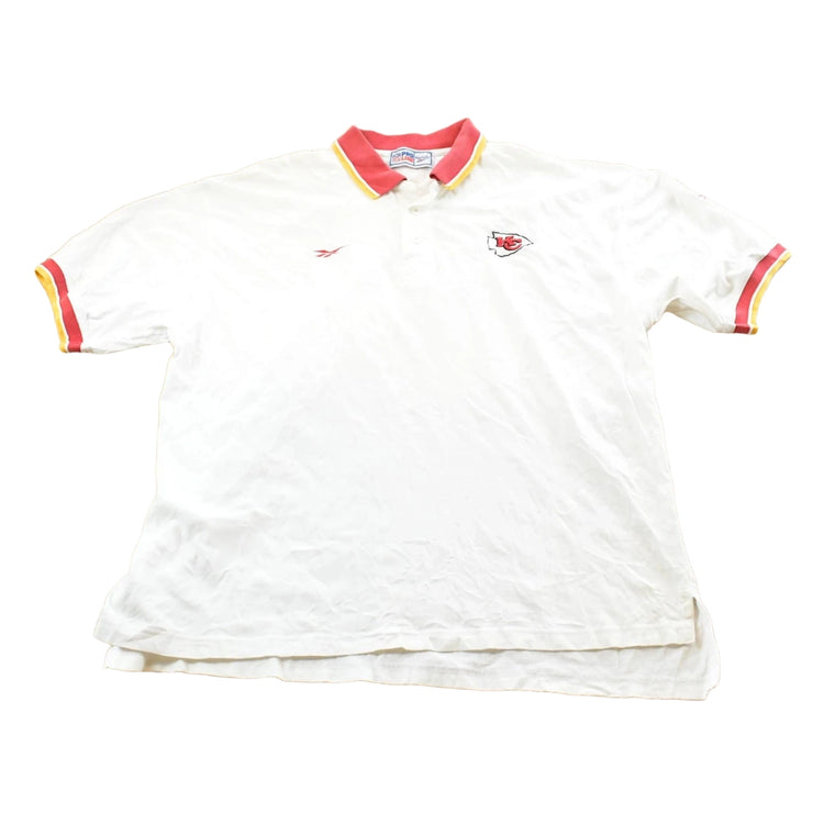 Vintage 1990s Kansas City Chiefs Reebok NFL Pro Line Polo T-Shirt Mens XL