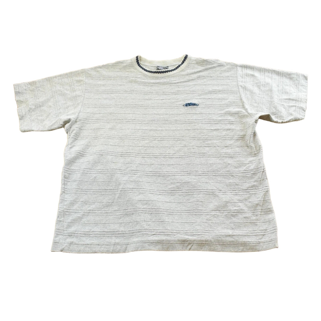 Vintage Y2K No Fear Textured Striped T-Shirt Mens XL
