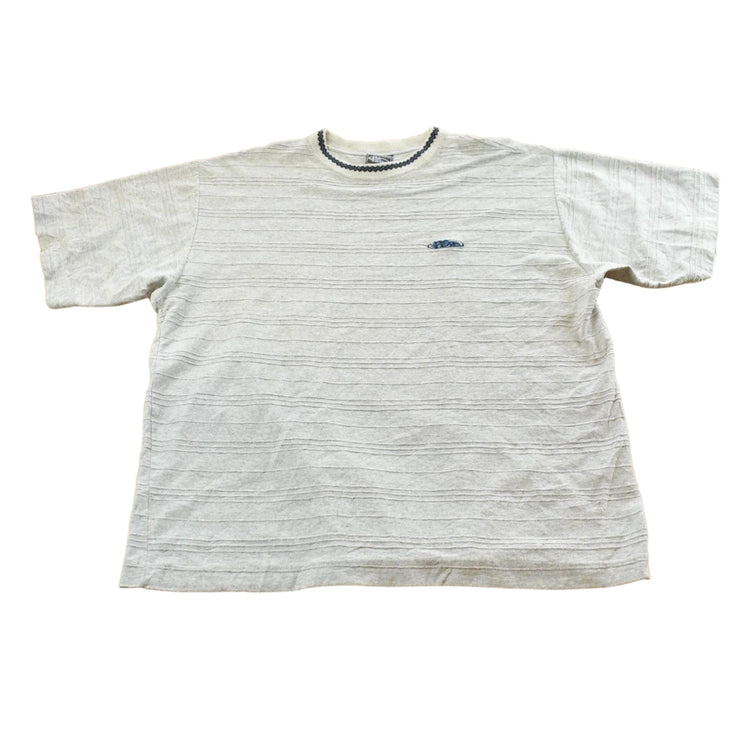 Vintage Y2K No Fear Textured Striped T-Shirt Mens XL