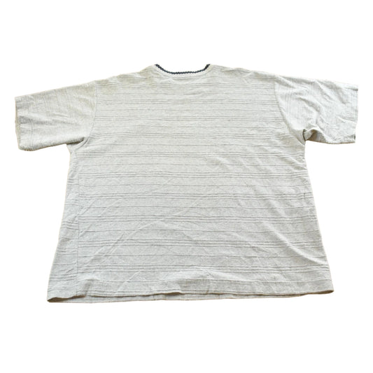 Vintage Y2K No Fear Textured Striped T-Shirt Mens XL