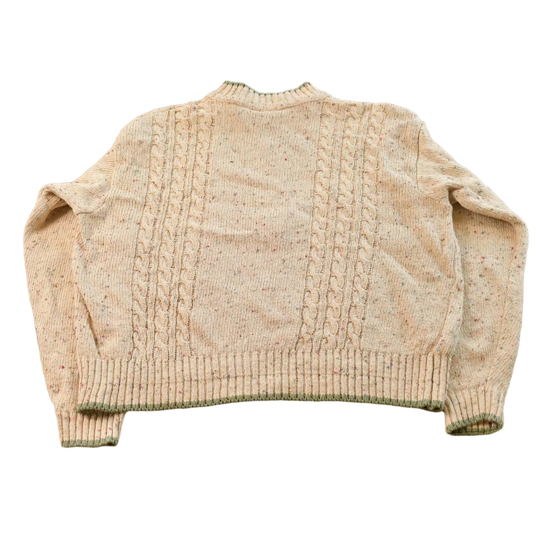 Vintage 1990s Liz Wear Knit Abstract Pattern Mockneck Sweater Womens L