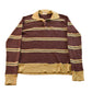 Vintage 1970s Saturdays Knit Striped Long Sleeve Polo Shirt Men's Small