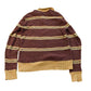 Vintage 1970s Saturdays Knit Striped Long Sleeve Polo Shirt Men's Small