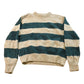 Vintage 1980s L.L. Bean Ragg Striped Wool Knit Crewneck Sweater Men's M