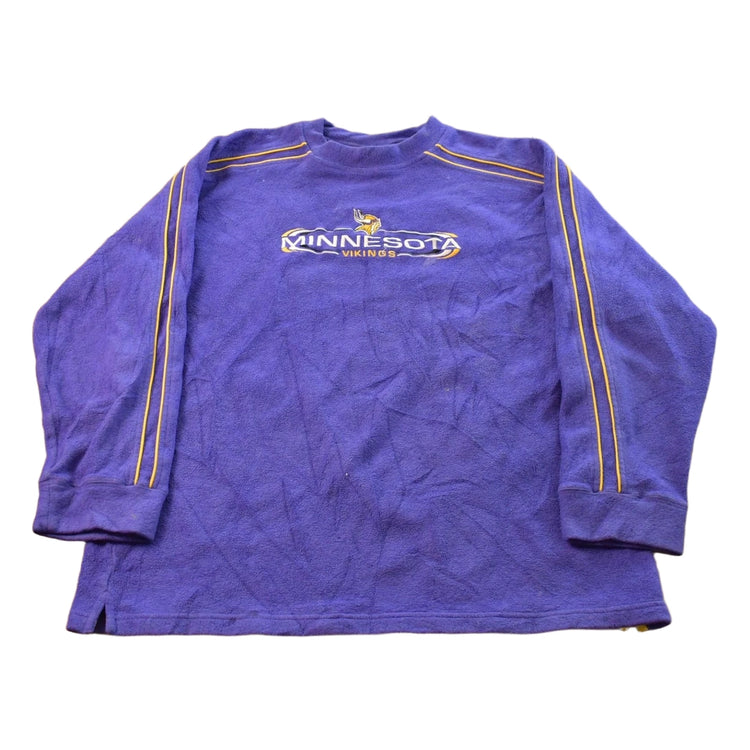 Vintage 2000s Minnesota Vikings NFL Fleece Crewneck Sweater Mens XL