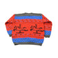 Vintage 1980s Tyler House Hand Knit Carousel Crewneck Sweater Men's Small
